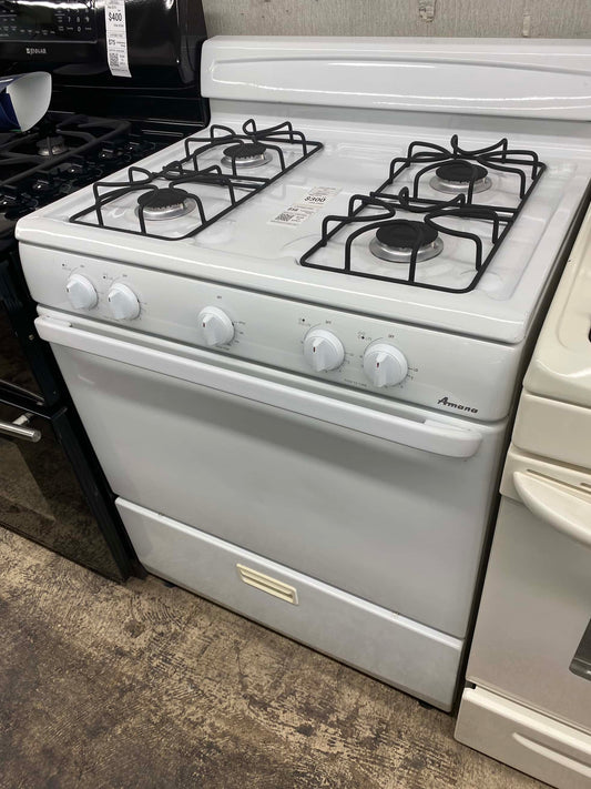 ITEM #ER60C Amana  white gas range 4 burner 30 inc