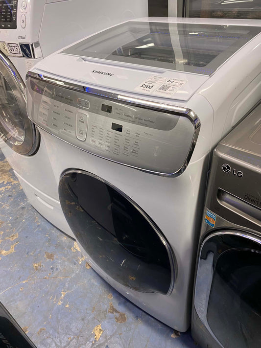 ITEM:W73A Samsung  6 cu. ft. Smart High-Efficiency Front Load double Washer with Super Speed color white