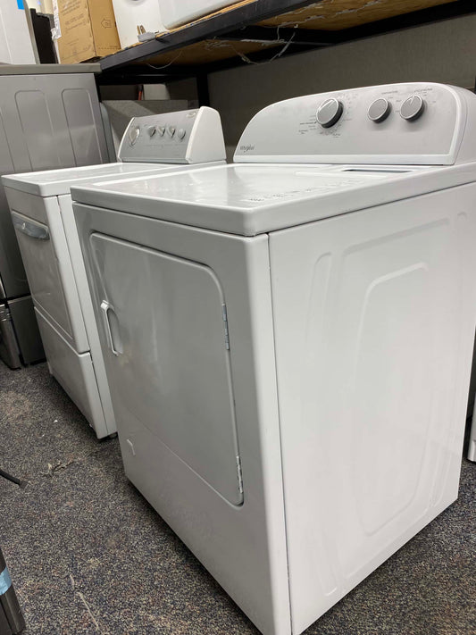 Whirlpool gas dryer white side x side 29”