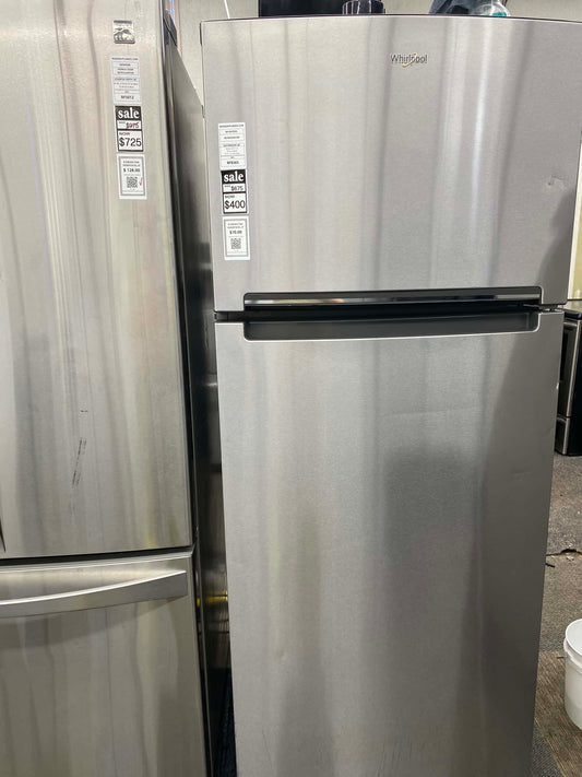 • Whirlpool top freezer stainless steel 30 inch refrigerator RF8365