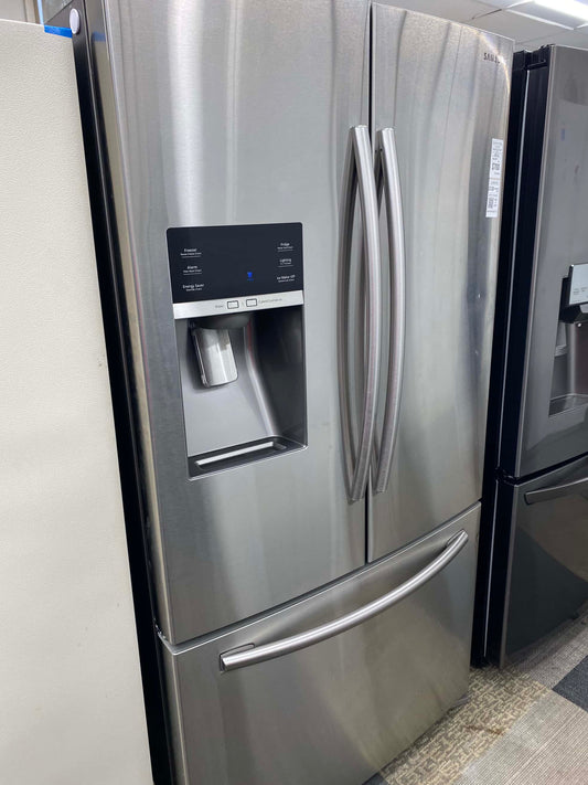 Item: #RF46S Samsung French door refrigerator counter depth stainless steel w/water ice dispenser 36 in.