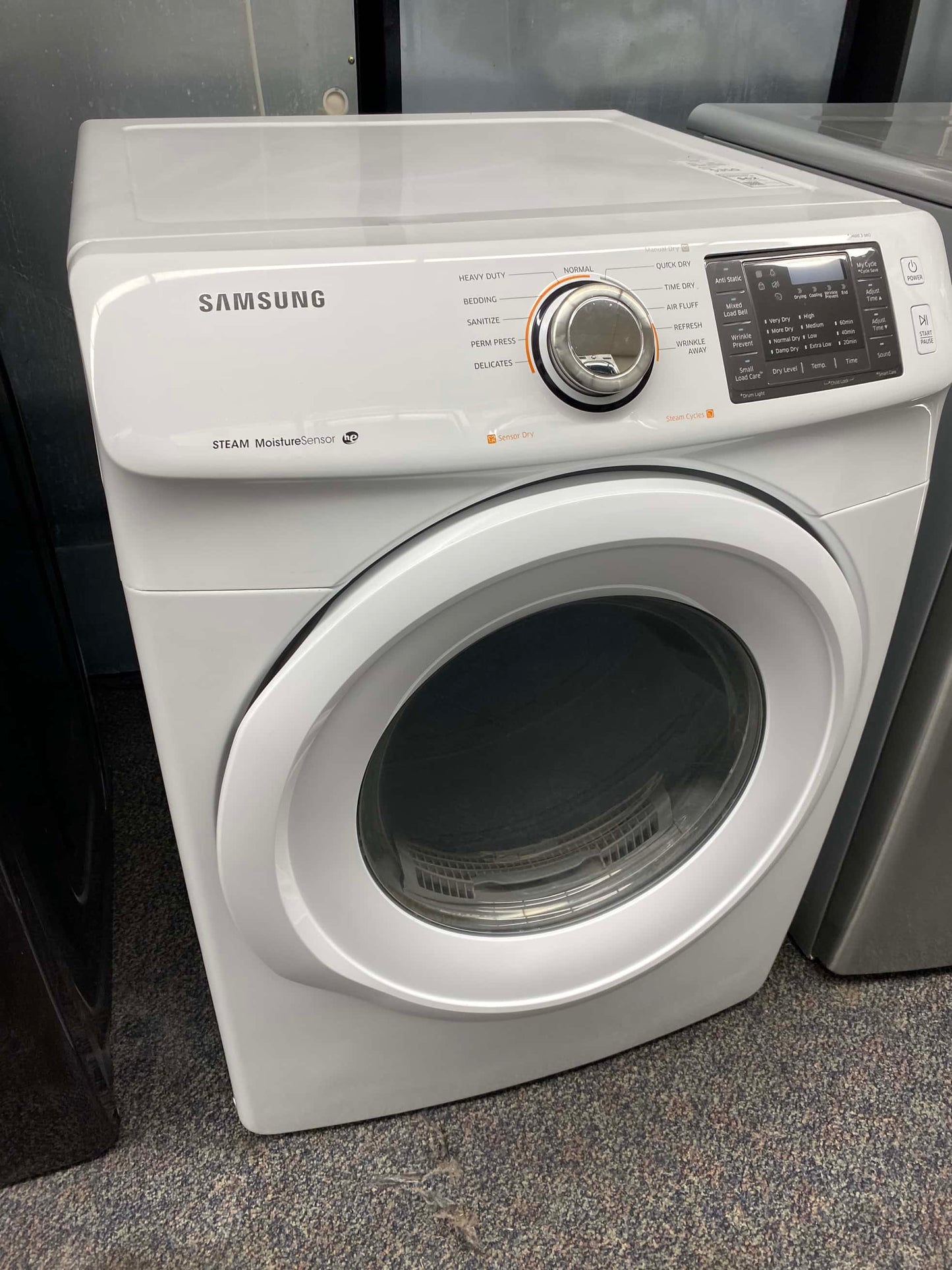 ITEM #W688 Samsung front load electric dryer 220v  stackable large capacity stainless steel drum 27 in