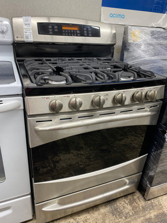 ITEM #GR53A GE   Stainless steel DUEL FUEL range 5 burner 30 in