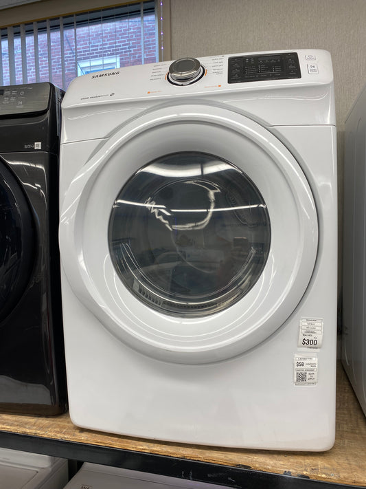 ITEM #ED67D  Samsung front load electric dryer 220v  stackable large capacity stainless steel drum 27 in D