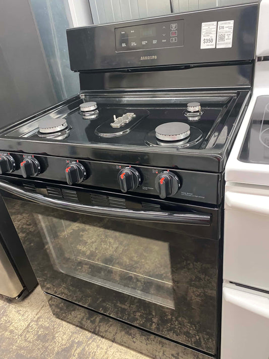 ITEM #GR38Z Samsung black gas range 5 burner 30 in * more pictures soon