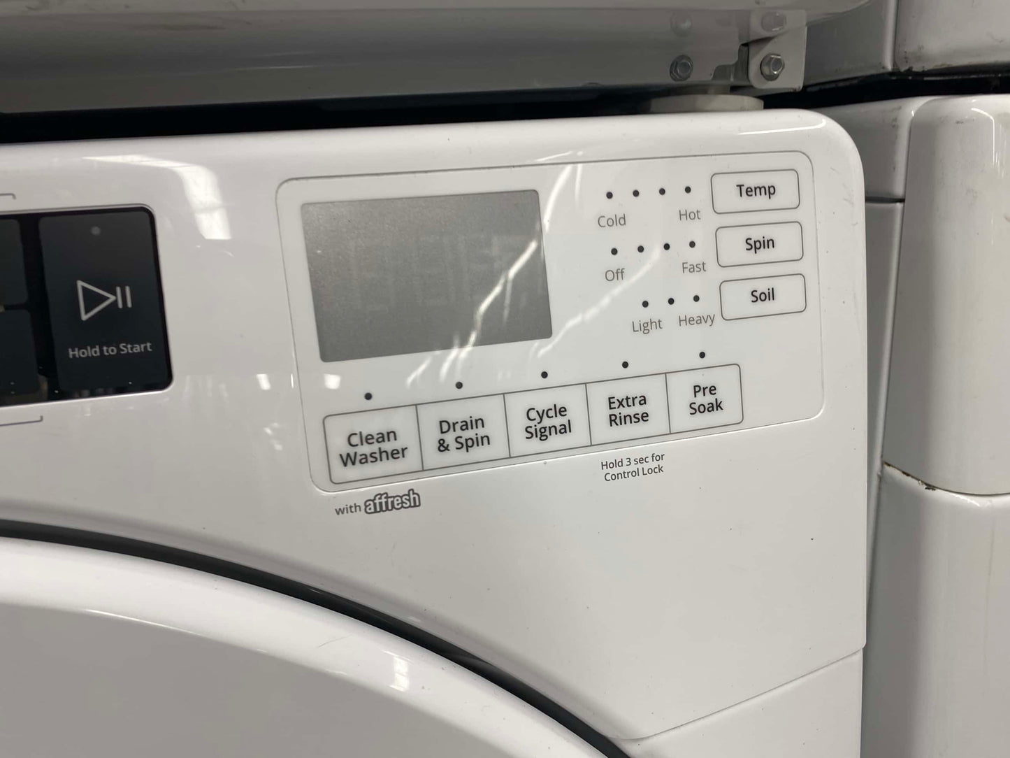 Item: #WD296 Whirlpool high efficiency and electric dryer stainless steel drum front load ,stackable or side by side 27”