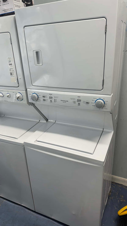 Frigidaire electric stackable unit washer and electric dryer 27 inch w 220 vlt